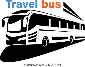 black tour bus vector suitable for a tour bus business logo or icon