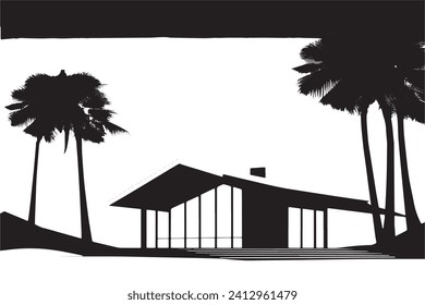 black traced texture of Hut on white background, vector illustration background texture