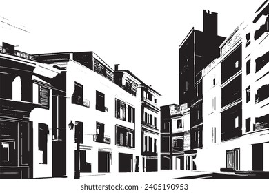 black traced texture vector image on pure white background, vector illustration background texture