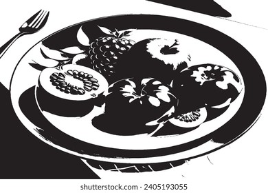 black traced texture vector image on pure white background, vector illustration background texture