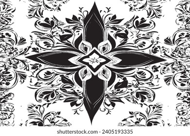 black traced texture vector image on pure white background, vector illustration background texture