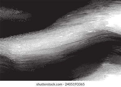 black traced texture vector image on pure white background, vector illustration background texture