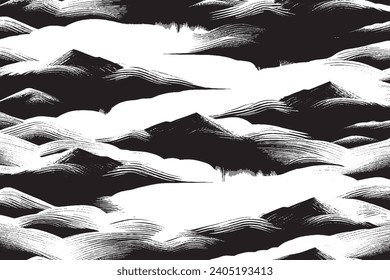 black traced texture vector image on pure white background, vector illustration background texture