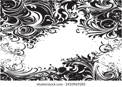 black traced vector texture on white background, overlay monochrome black and white grunge texture