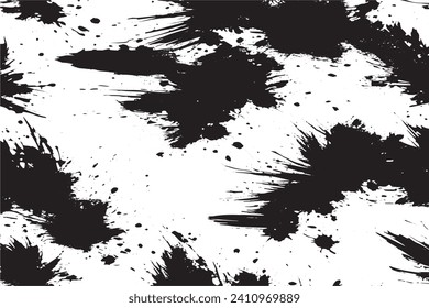 black traced vector texture on white background, overlay monochrome black and white grunge texture