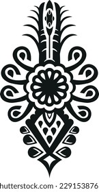 black, tradicional, polish highlander motif