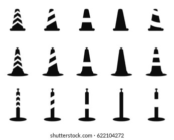 black traffic cone icon