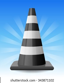 Black Traffic Cones Stock Vector (Royalty Free) 343871102 | Shutterstock