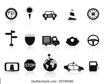 black traffic icon