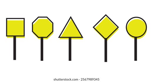 Black traffic signs. Road board text panel, mockup signage direction highway city signpost  location street design eps 10 