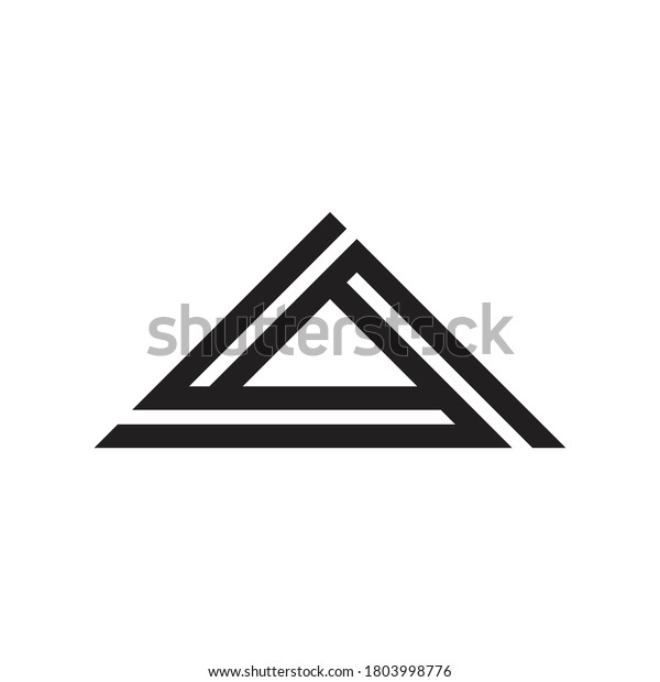 Black Traingle Logo Stock Vector Design Stock Vector (Royalty Free ...