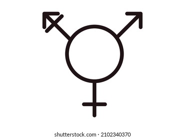 Black trans icon on white background.