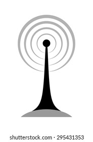 Black transmitter icon on white background 