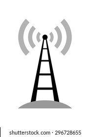 Black transmitter icon on white background 