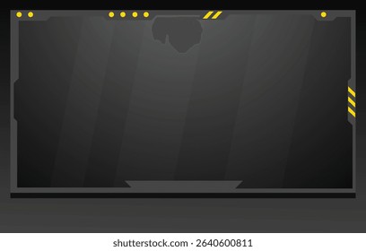 Black transphernt face cam overlay illustration  for streamer 