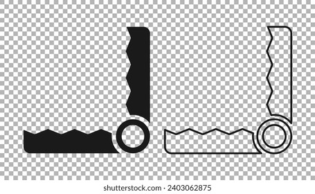 Black Trap hunting icon isolated on transparent background.  Vector