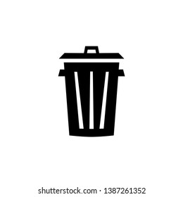 Black trash can icon, Trash can