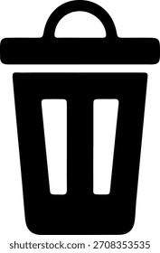 Borrar de iconos de papelera negro, basura, eliminación y símbolo de papelera