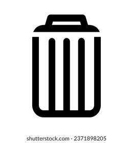 la basura negra puede icono vector sobre fondo blanco