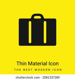 Black Travelling Suitcase minimal bright yellow material icon