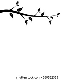 Black tree branch vector