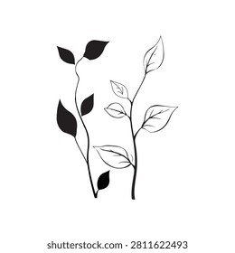 Black Tree branches, leaf vector, leaf vector, free vector, free tree branch leaves, free leaves-8