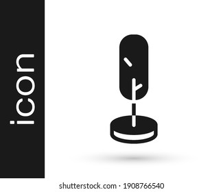Schwarzer Baum Symbol einzeln auf weißem Hintergrund. Waldsymbol.  Vektorgrafik