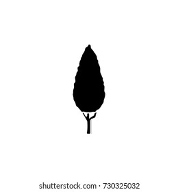 Black tree icon on white background