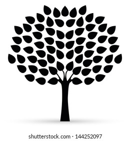 Black tree isolated