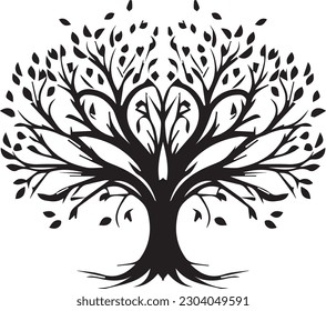black tree logo vector illustration