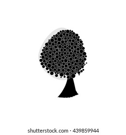 Black tree logo.Vector design