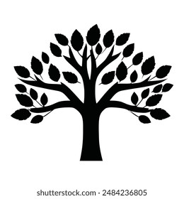 black tree with many branches illustration