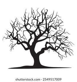 A black tree with no leaves icon