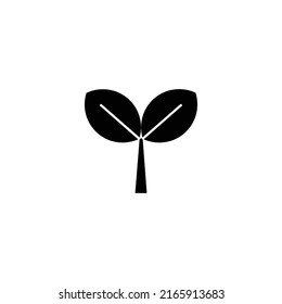 Diseño de iconos de plantación de árboles negros aislados en fondo blanco