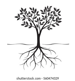 Similar Images, Stock Photos & Vectors of Black Trees and Roots. Vector
