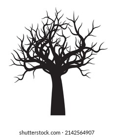 Black Tree Roots Vector Outline Illustration Stock Vector (Royalty Free ...