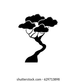 black tree silhouette branching stem organic image