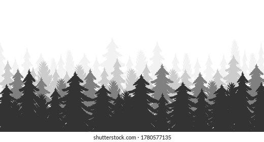 black tree silhouette Symbol style and white background. Can be used for your work.