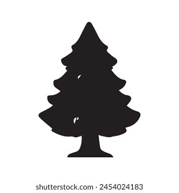 Black Tree Silhouette Vector Art Design 