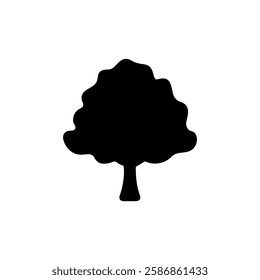 Black Tree  silhouette vector illustration on white background
