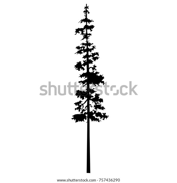 Black Tree Silhouette Vector Logo Tattoo Stock Vector Royalty Free