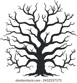 black tree silhouette without background