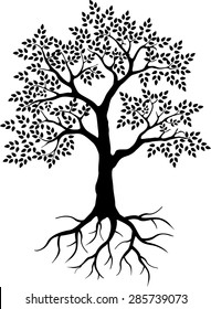 black tree silhouette for your design