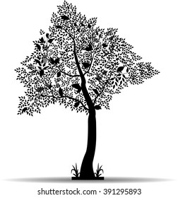black tree silhouette for your design