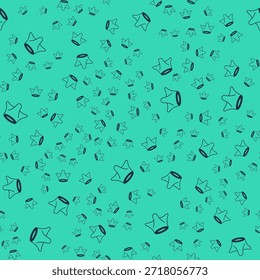 Black Tree stump icon isolated seamless pattern on green background.  Vector