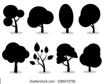 Black tree Symbol style.and white background.