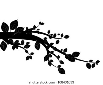 black tree vector.