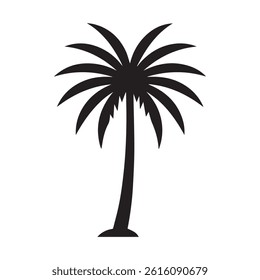 black Tree vector icon silhouette