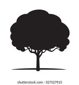 Black Tree. Vector Illustration.