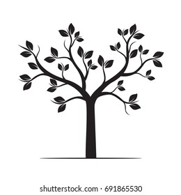 Black Tree Vector Illustration Stock Vector (Royalty Free) 691865530 ...